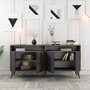 Hanah Home Milan 160 Nogal y Antracita